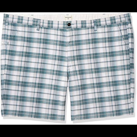 Dockers Plaid Stretch Chino Shorts Big & Tall - 58 - Picture 3 of 3